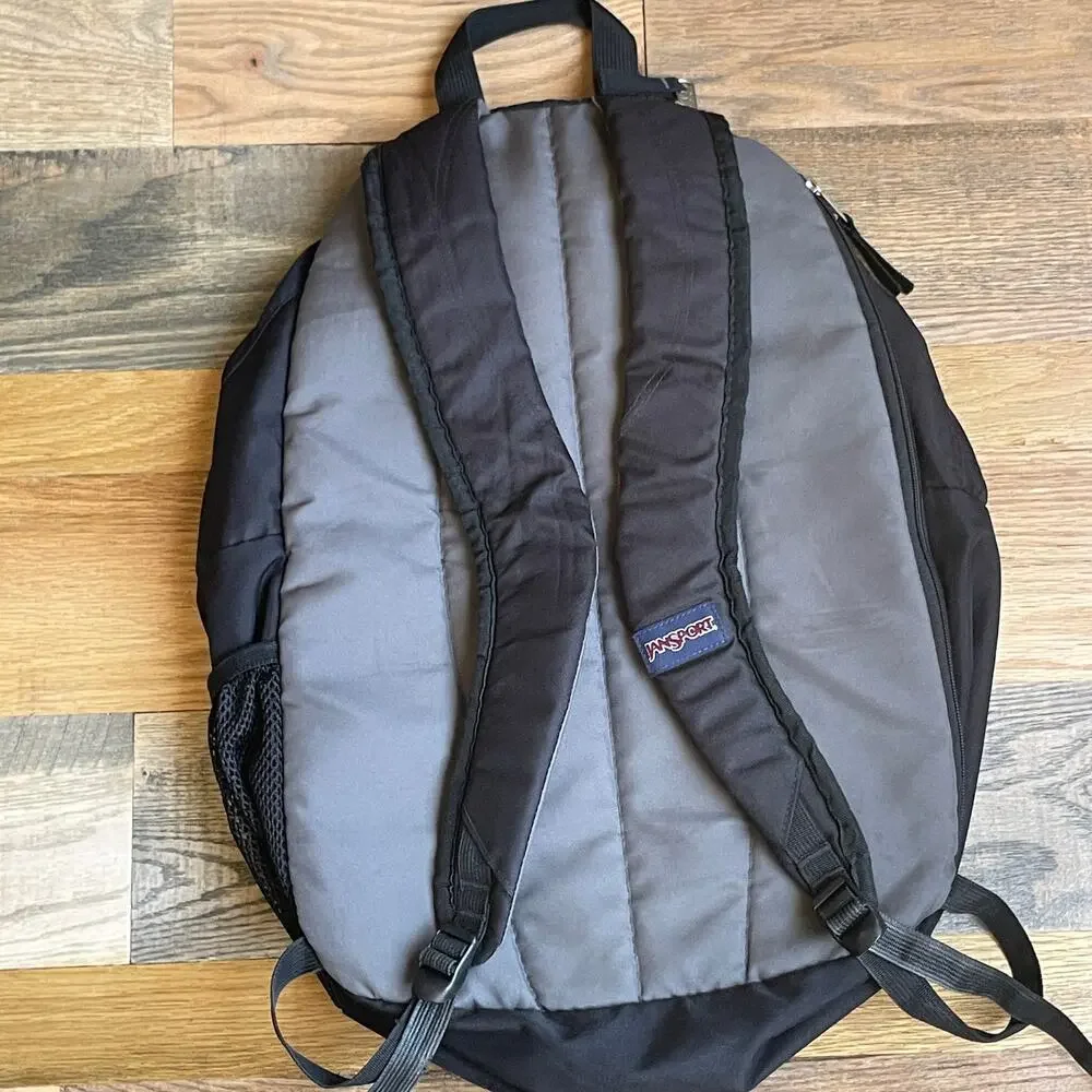 JanSport Black Laptop Backpack School Travel Book Bag Daypack